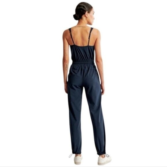 Abercrombie & Fitch Traveler Jumpsuit In Navy S Convertible Straps In Back - Picture 3 of 16